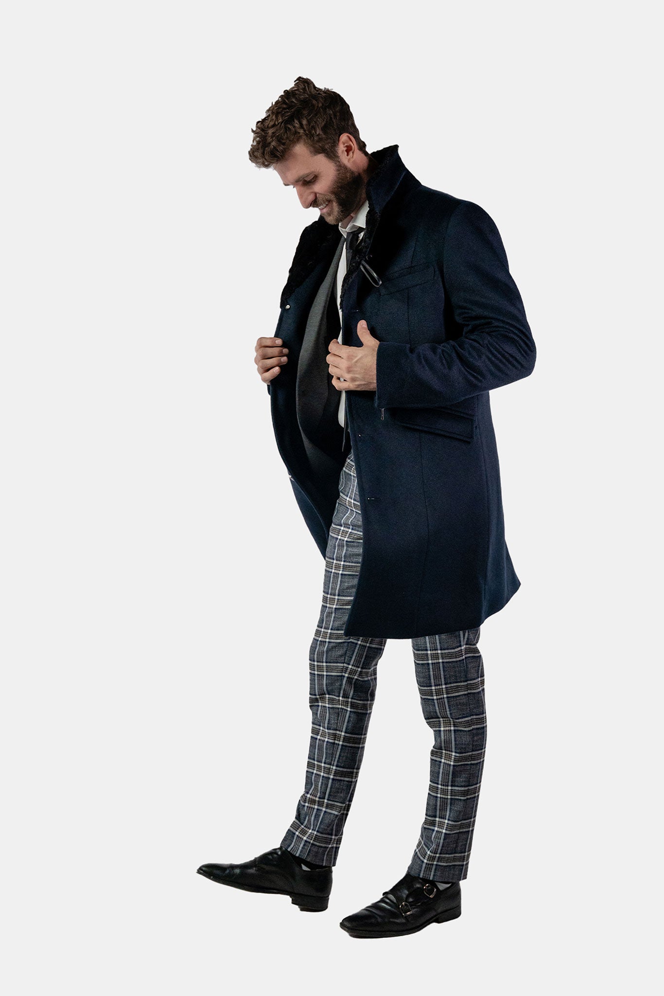 Unisex Topcoat - Navy