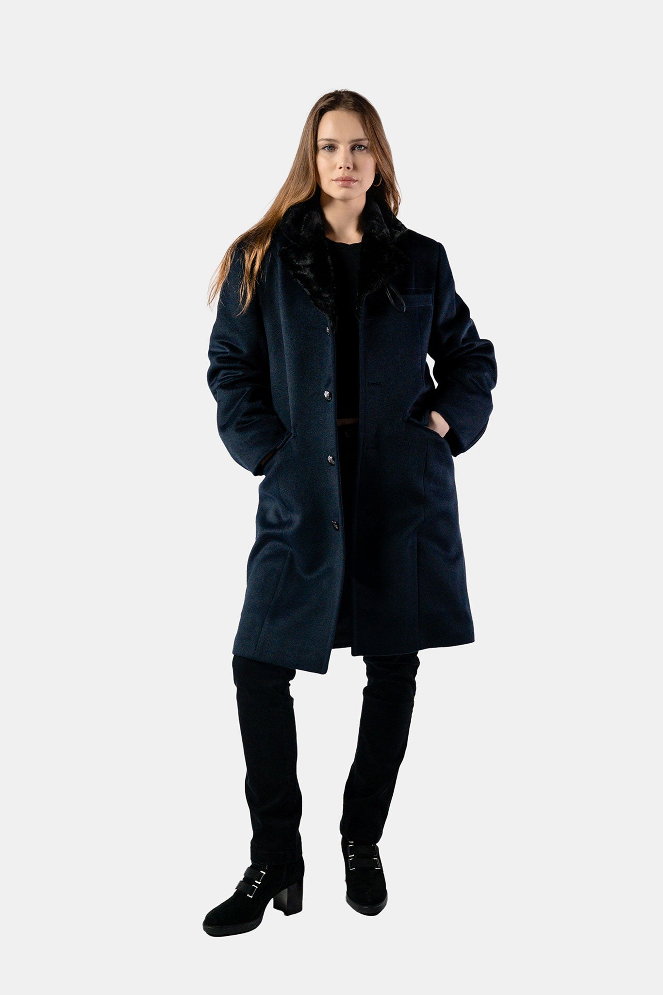 Unisex Topcoat - Navy