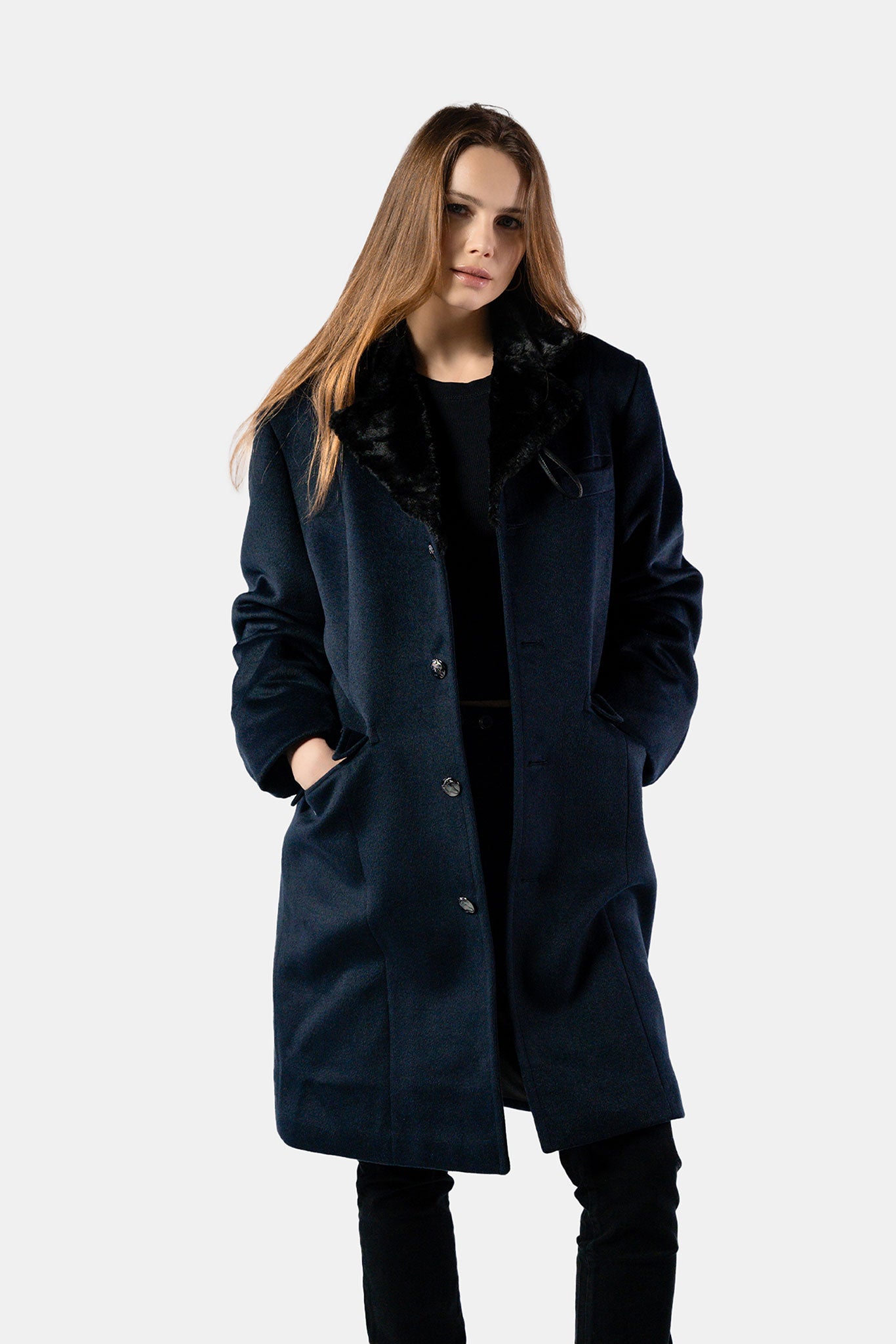 Unisex Topcoat - Navy