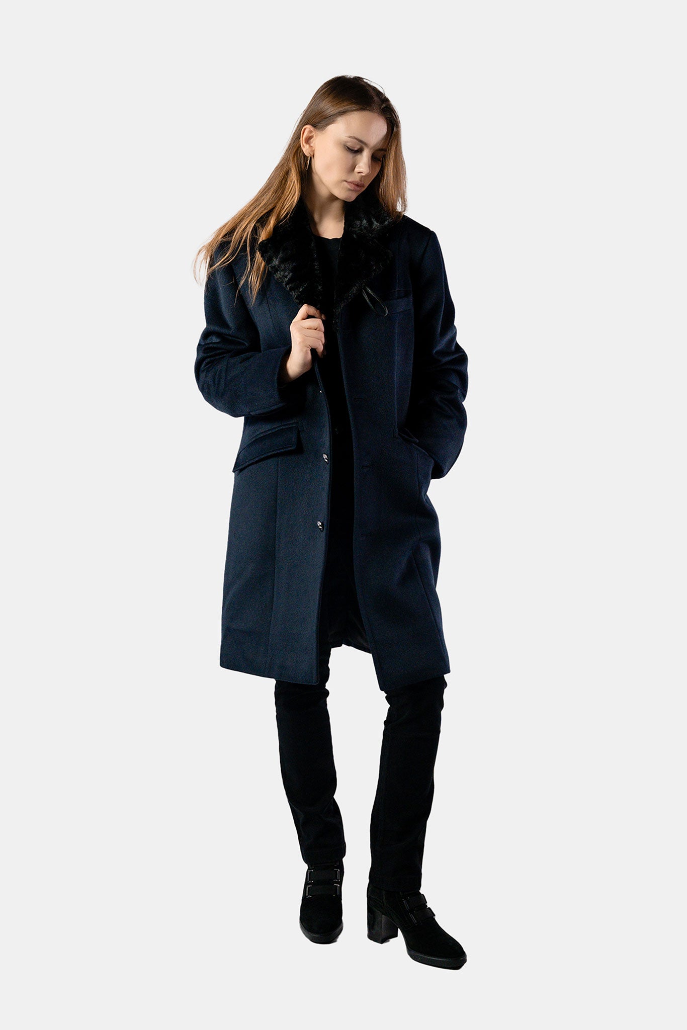 Unisex Topcoat - Navy
