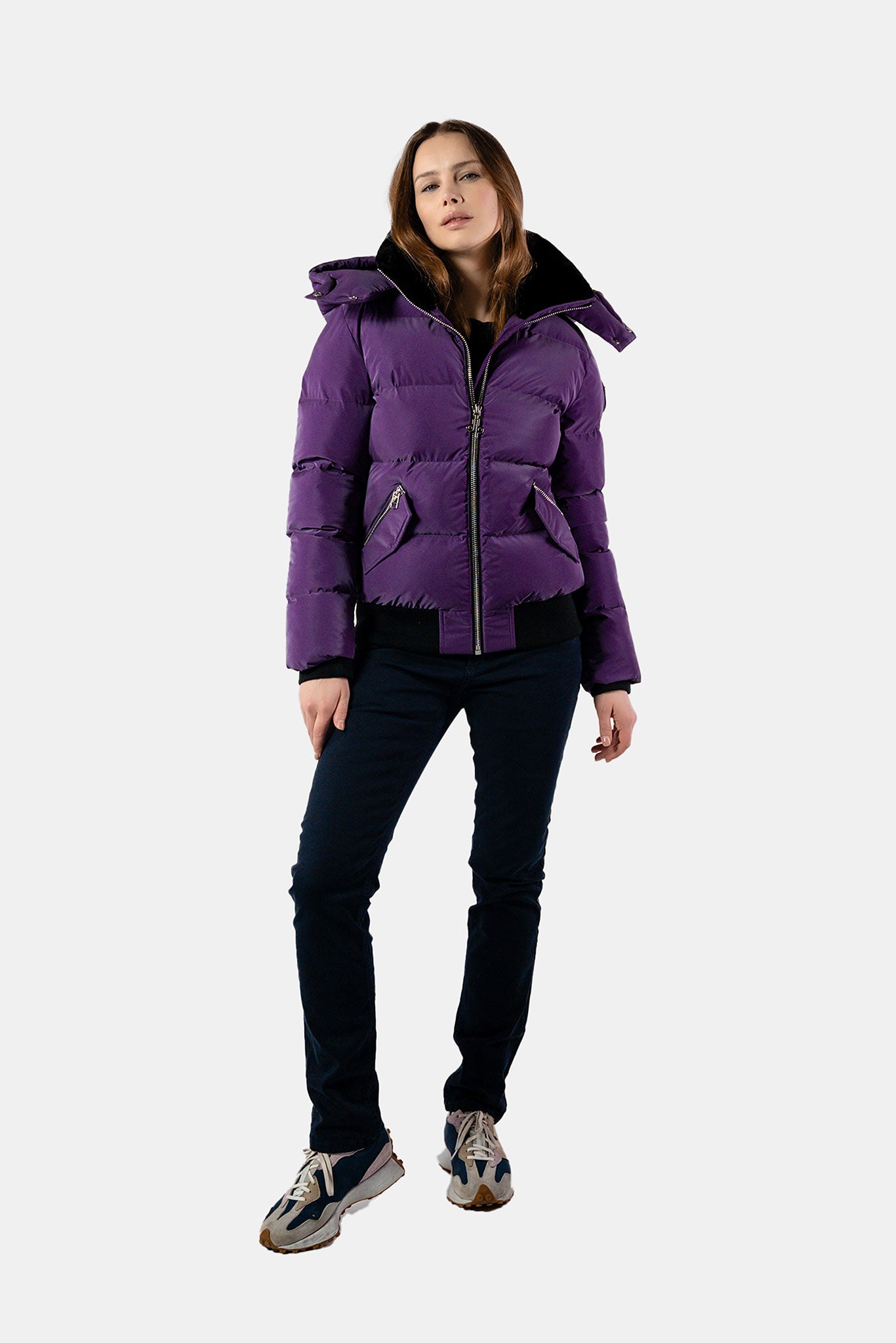 Women's Woody Bomber Jacket - Purple Diamond