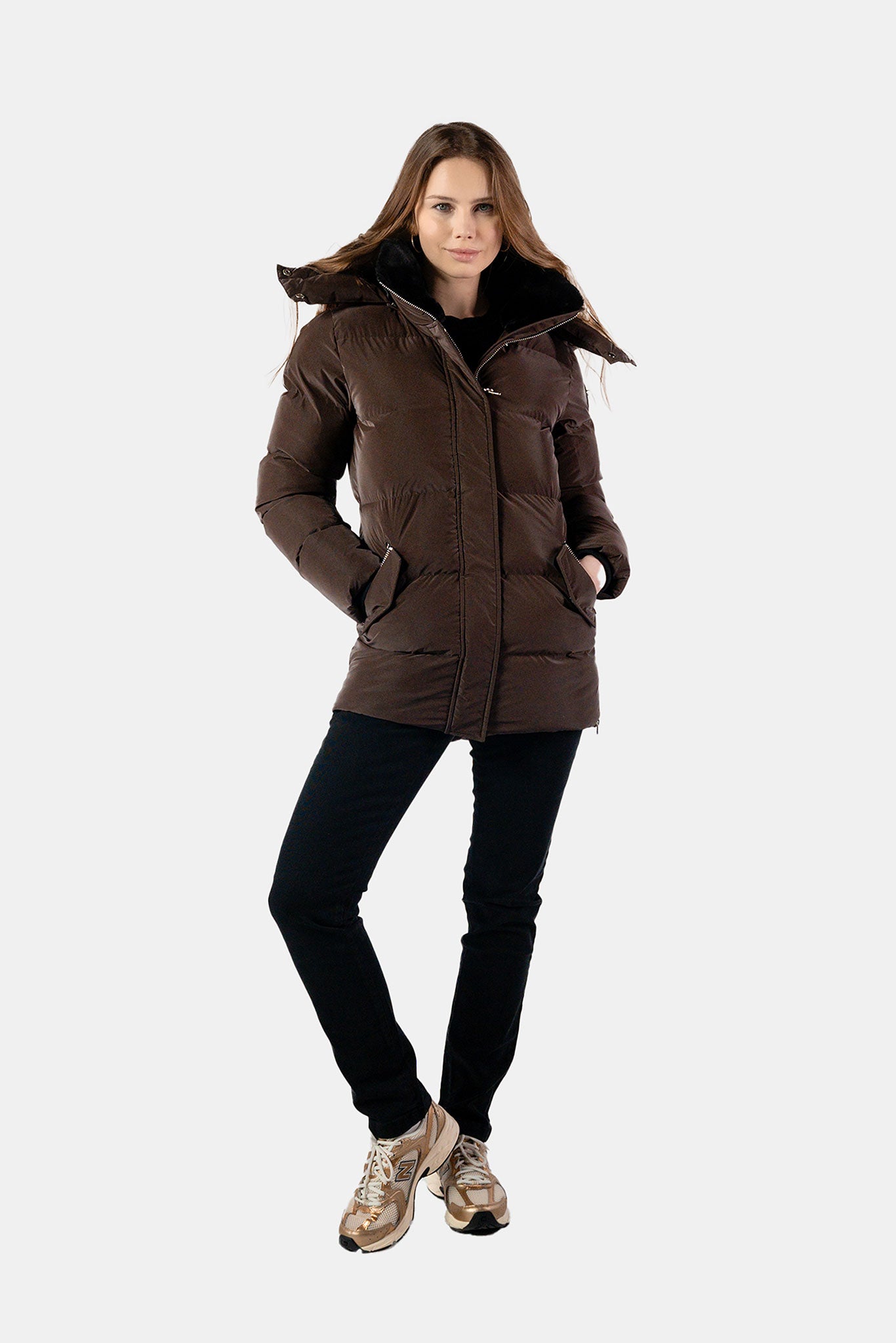 Women's Bumnester 3/4 Coat - Mocha Diamond