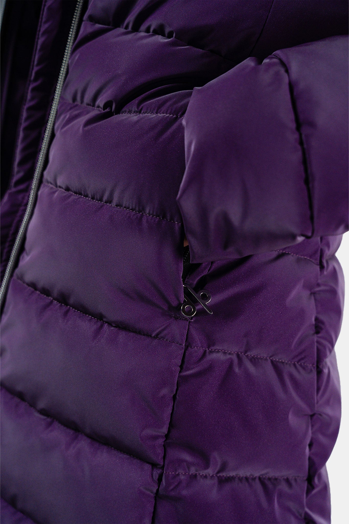Women's Medium Weight Long Robin Coat - Purple Diamond