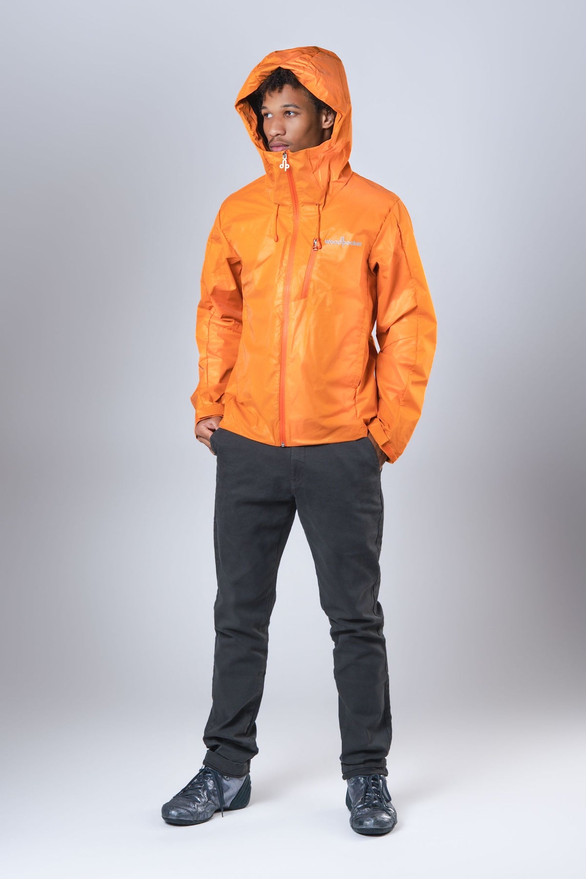 Men's Wind Shell - Orange Diamond