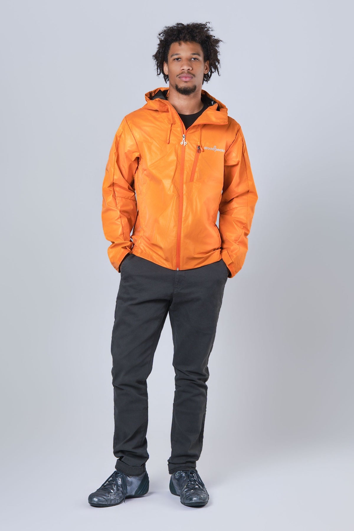 Men's Wind Shell - Orange Diamond