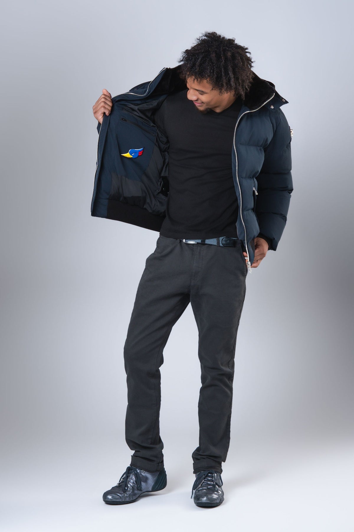 Men's Woody Bomber Jacket - Matte Navy