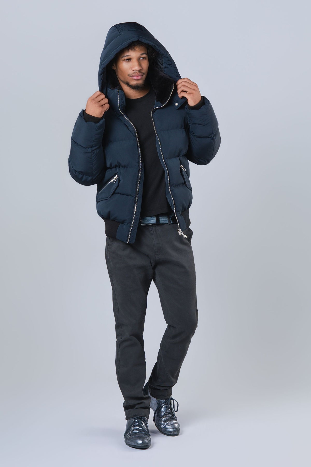 Men's Woody Bomber Jacket - Matte Navy