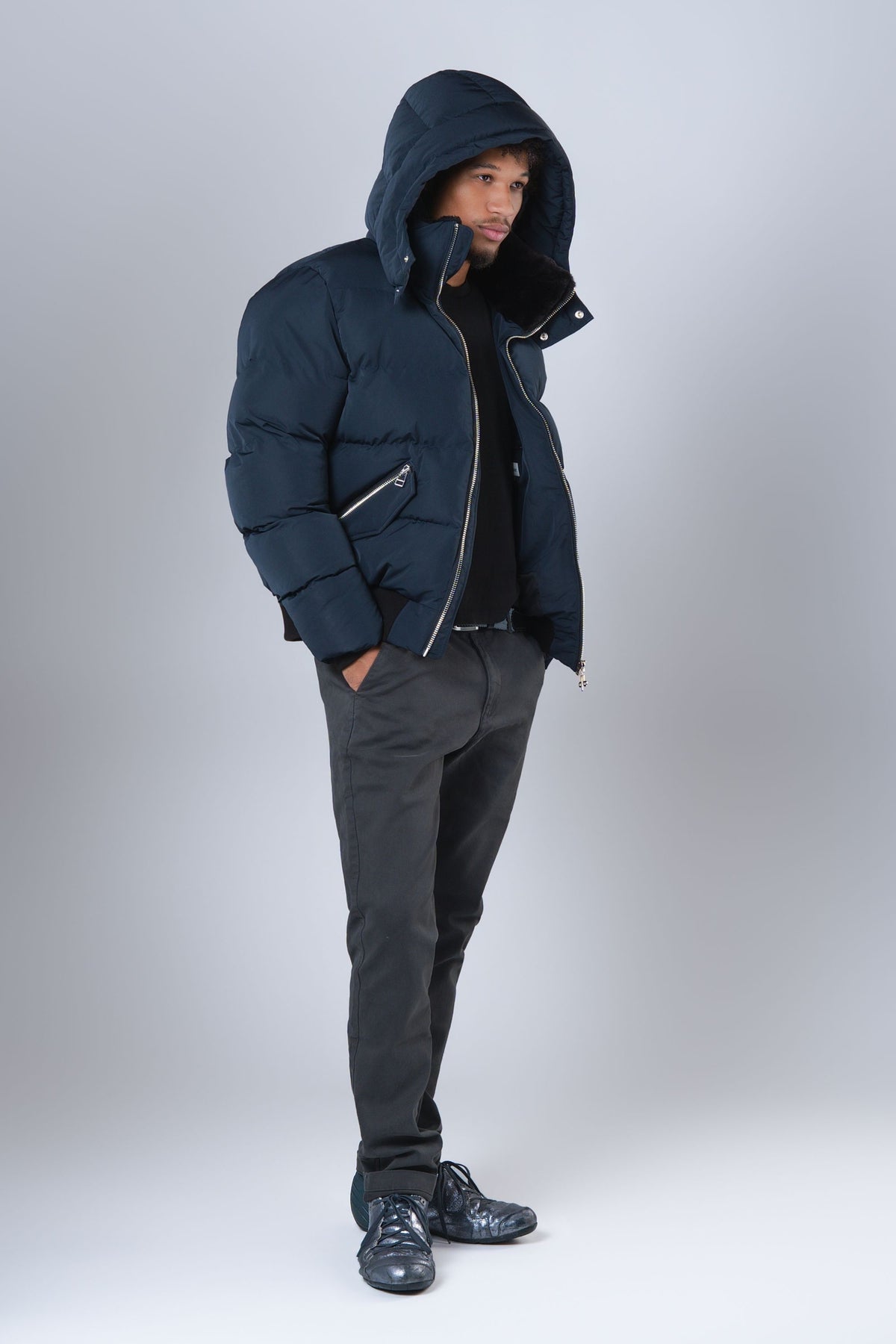 Men's Woody Bomber Jacket - Matte Navy