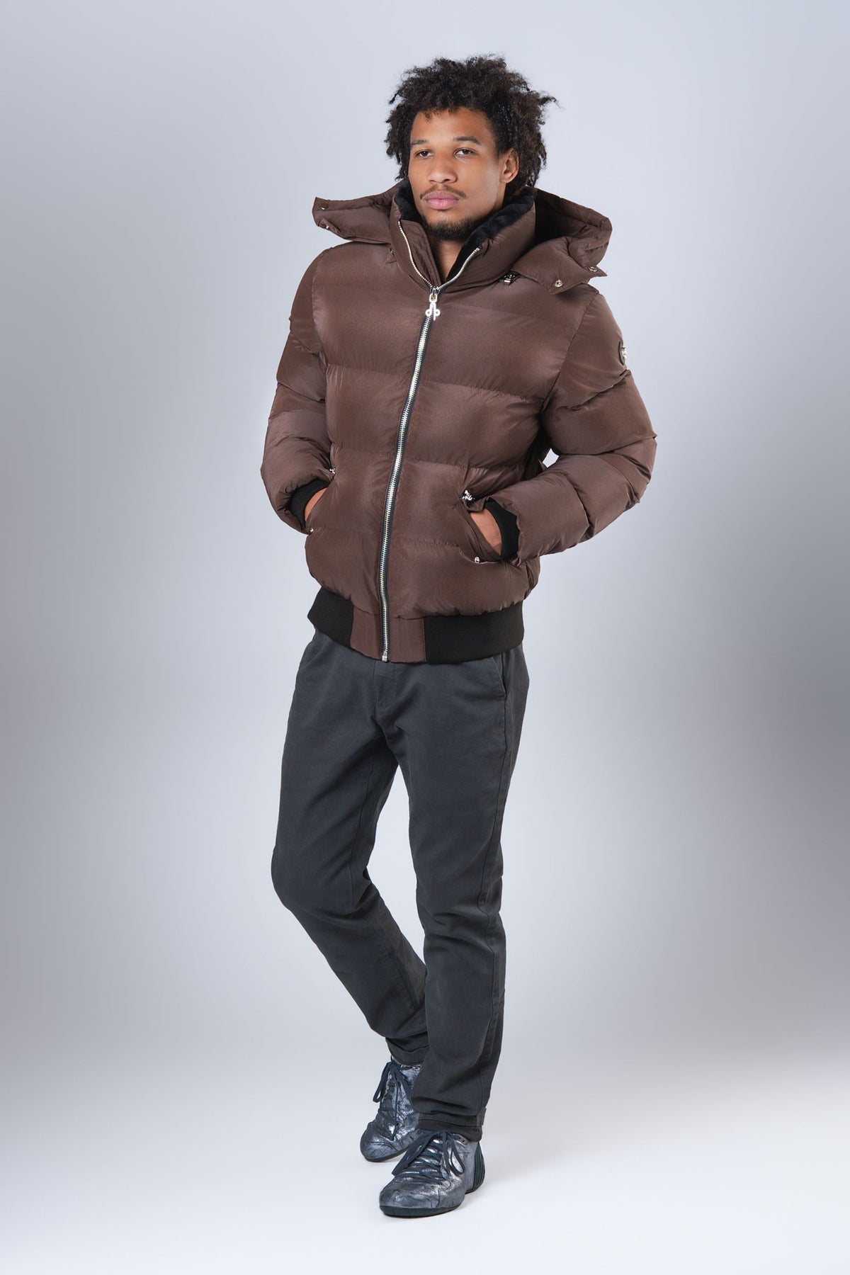 Men's Woody Bomber Jacket - Mocha Diamond