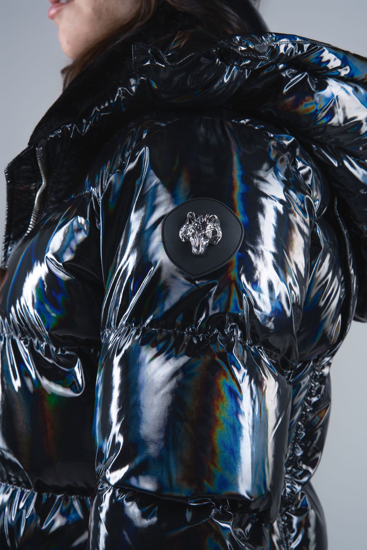 Women's Penguin Long Coat - Oily Black