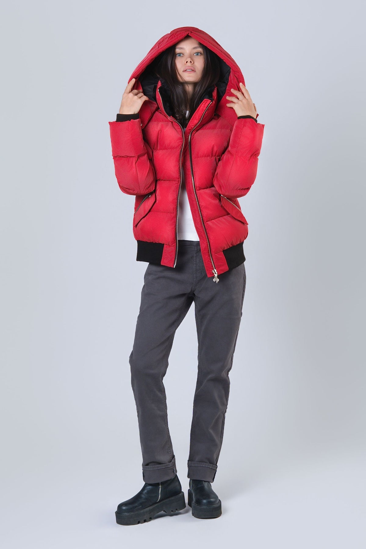 Women's Woody Bomber Jacket - Red Diamond