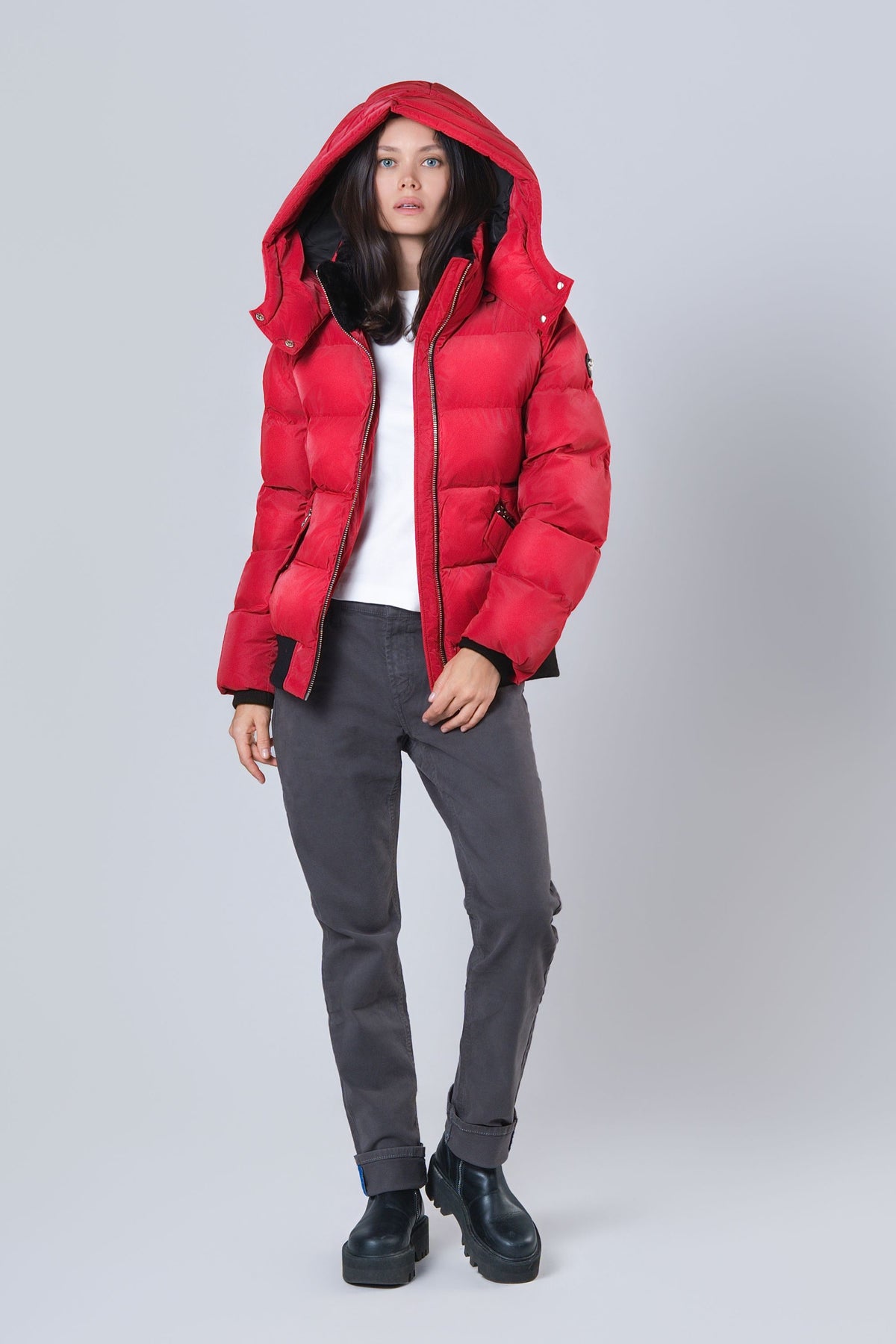 Women's Woody Bomber Jacket - Red Diamond