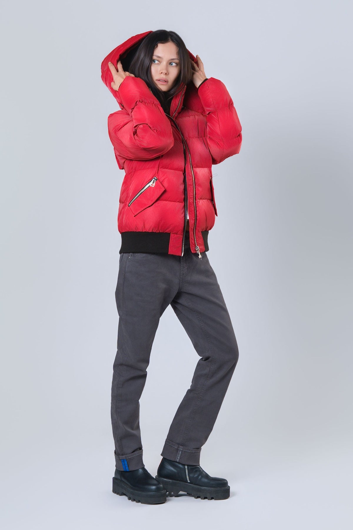 Women's Woody Bomber Jacket - Red Diamond