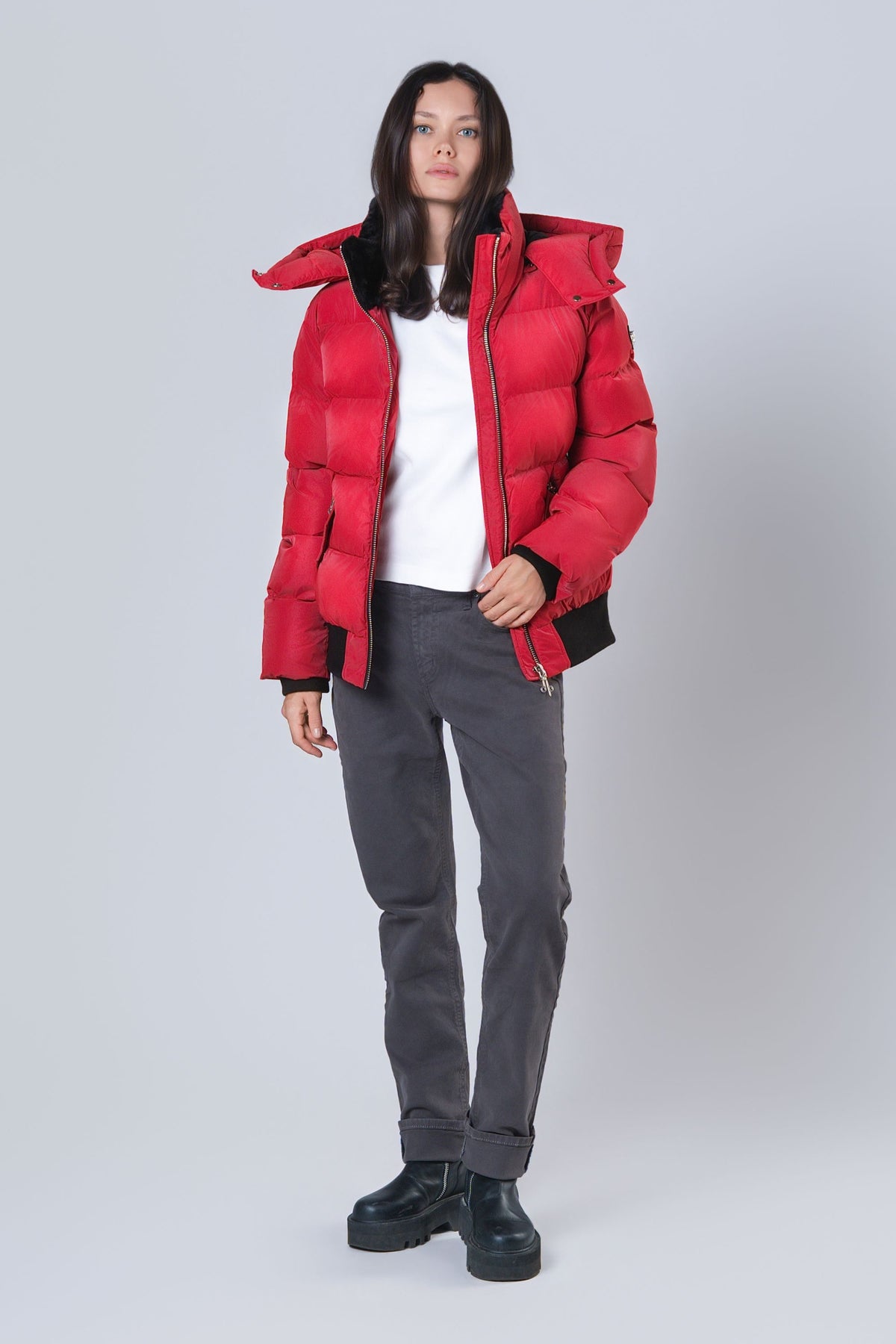 Women's Woody Bomber Jacket - Red Diamond