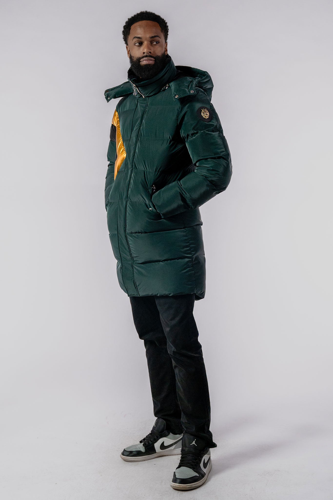 Men's Penguin Long Coat - Jamaica Special Edition - Green Diamond