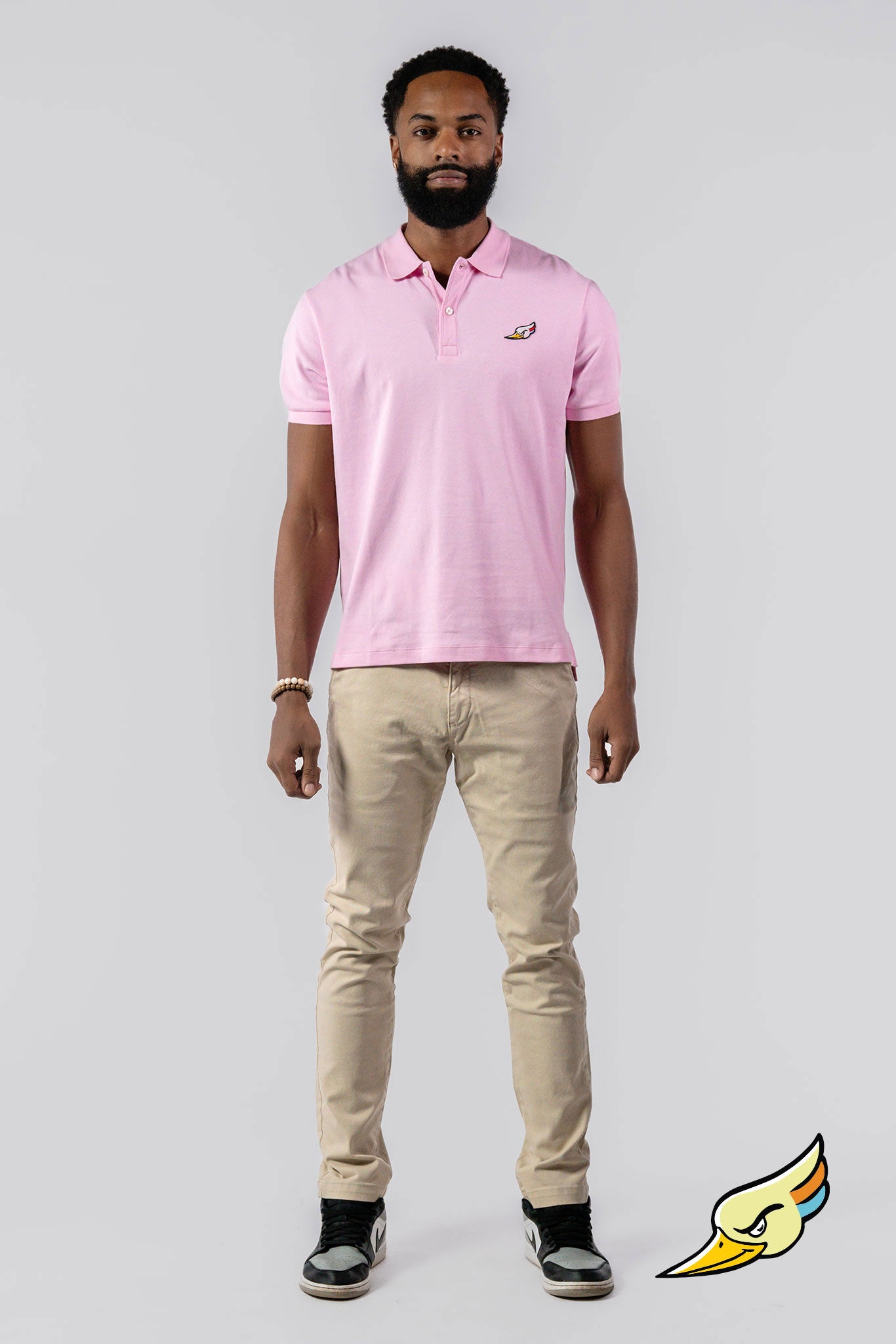 Men's pink polo tshirt