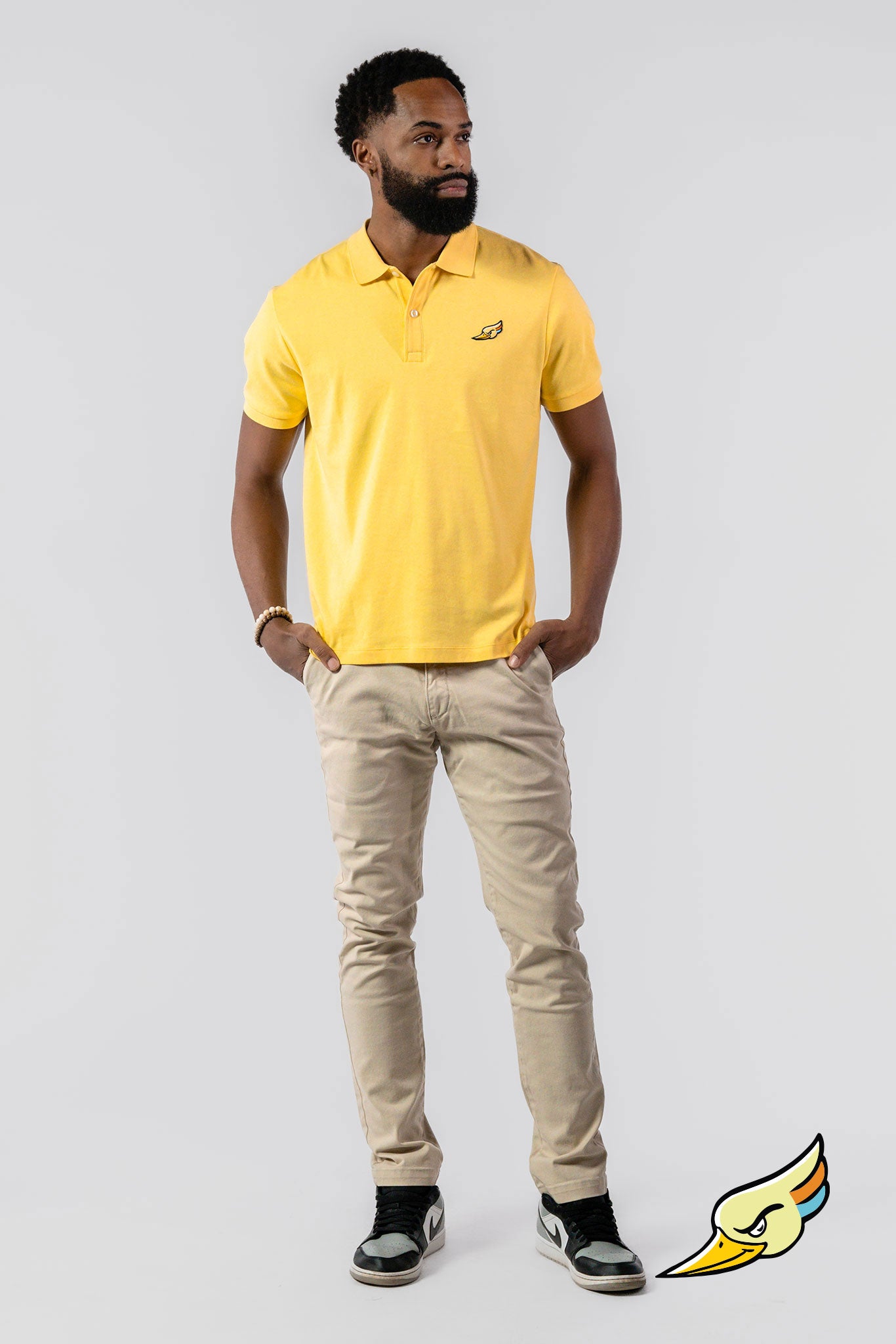 Men's yellow polo tshirt
