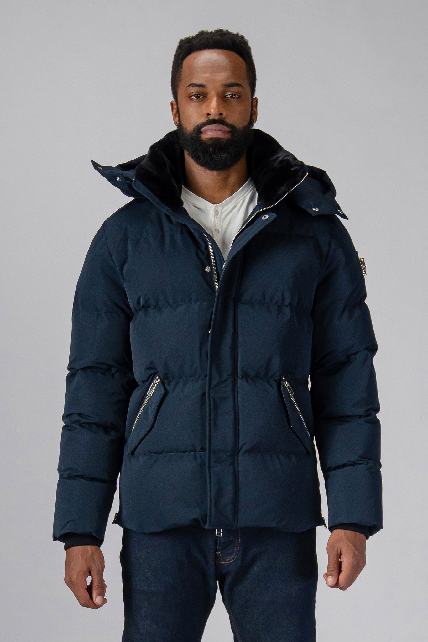Matte Blue Bumnester Coat
