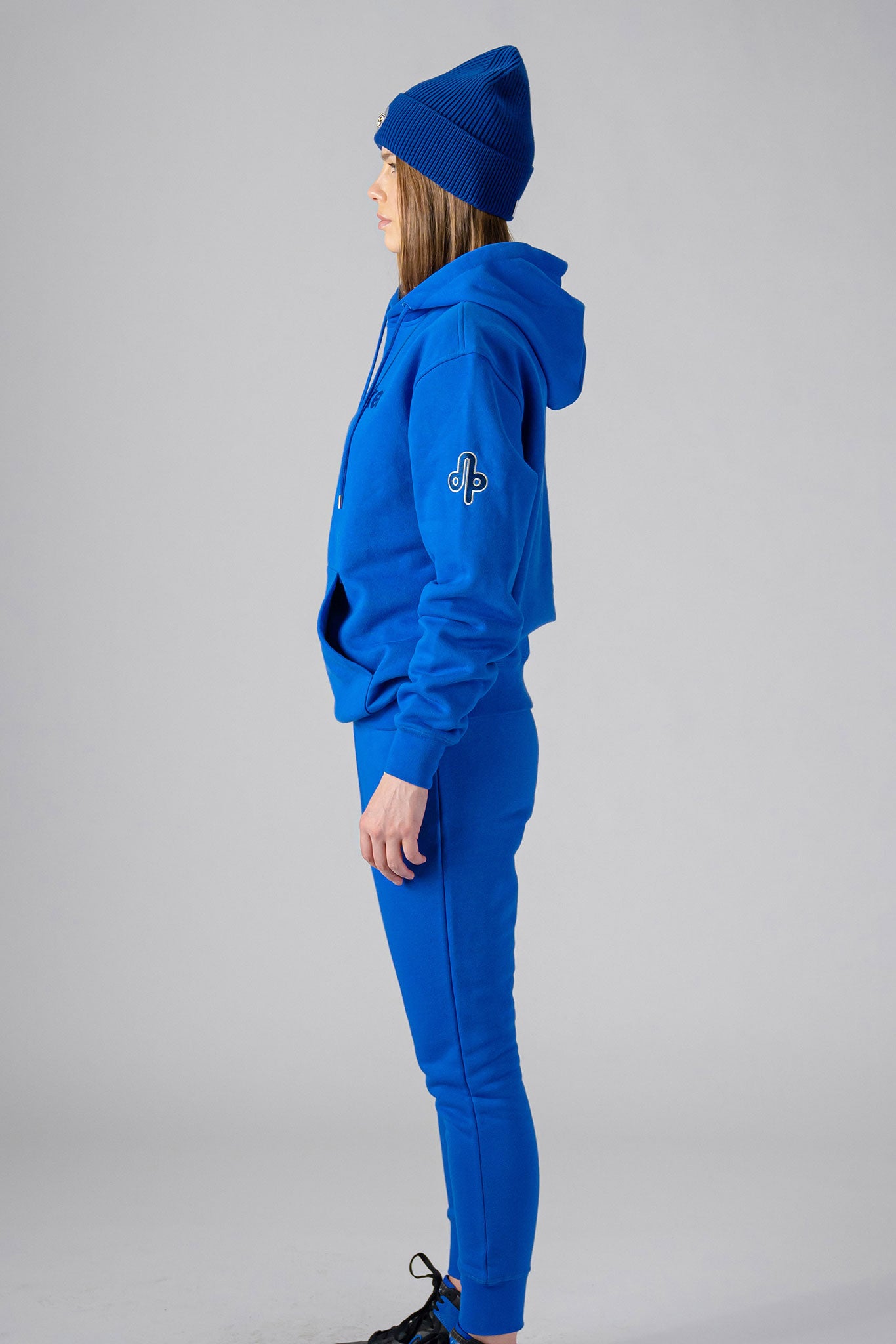 Woodpecker Unisex Cotton Sweatsuit, Cobalt Colour, Woodpecker, Coat, Moose, Knuckles, Canada, Goose, Mackage, Montcler, Will, Poho, Willbird, Nic, Bayley. Super cozy casual for home or activewear.