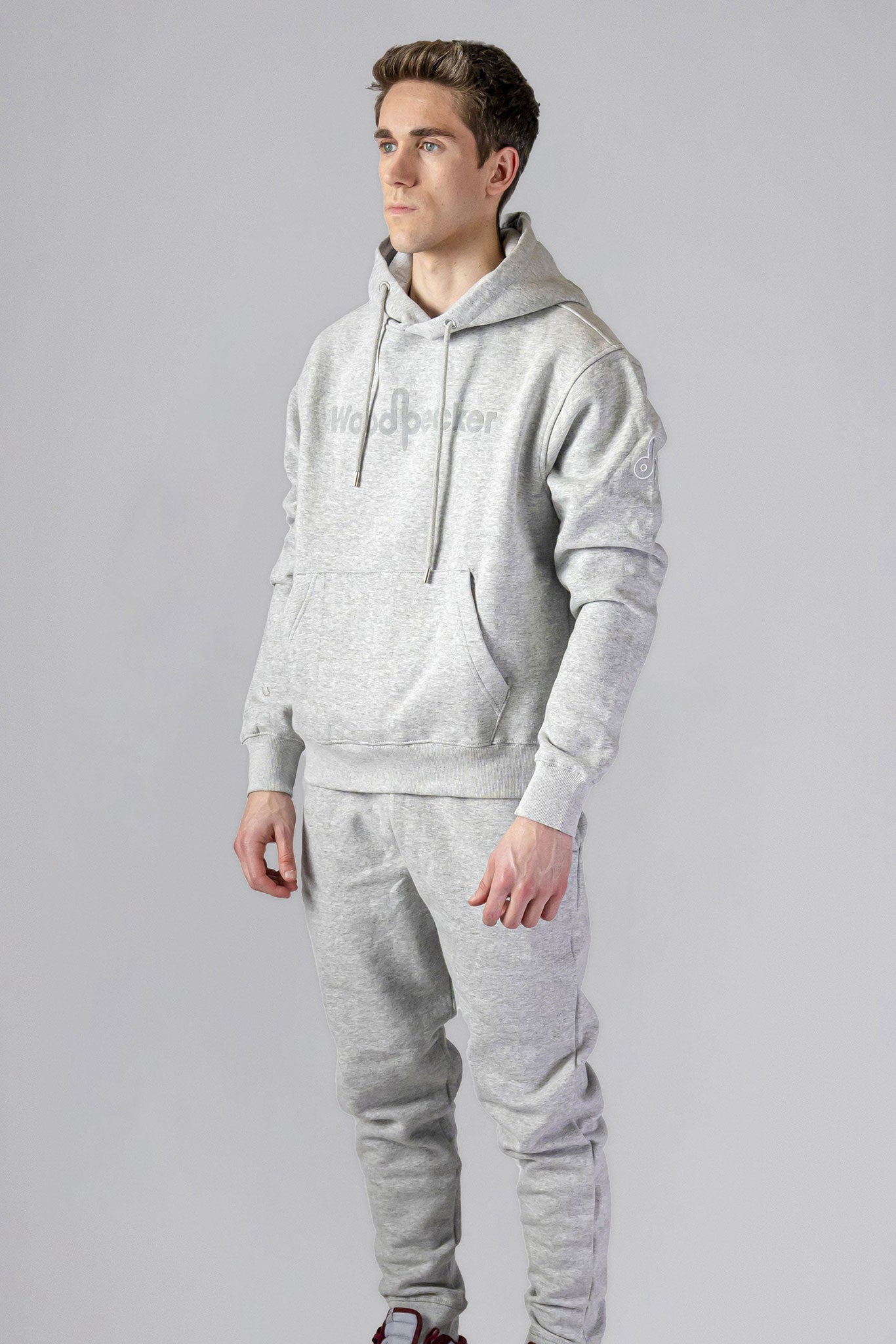 Woodpecker Unisex Cotton Sweatsuit, Grey Colour, Woodpecker, Coat, Moose, Knuckles, Canada, Goose, Mackage, Montcler, Will, Poho, Willbird, Nic, Bayley. Super cozy casual for home or activewear.