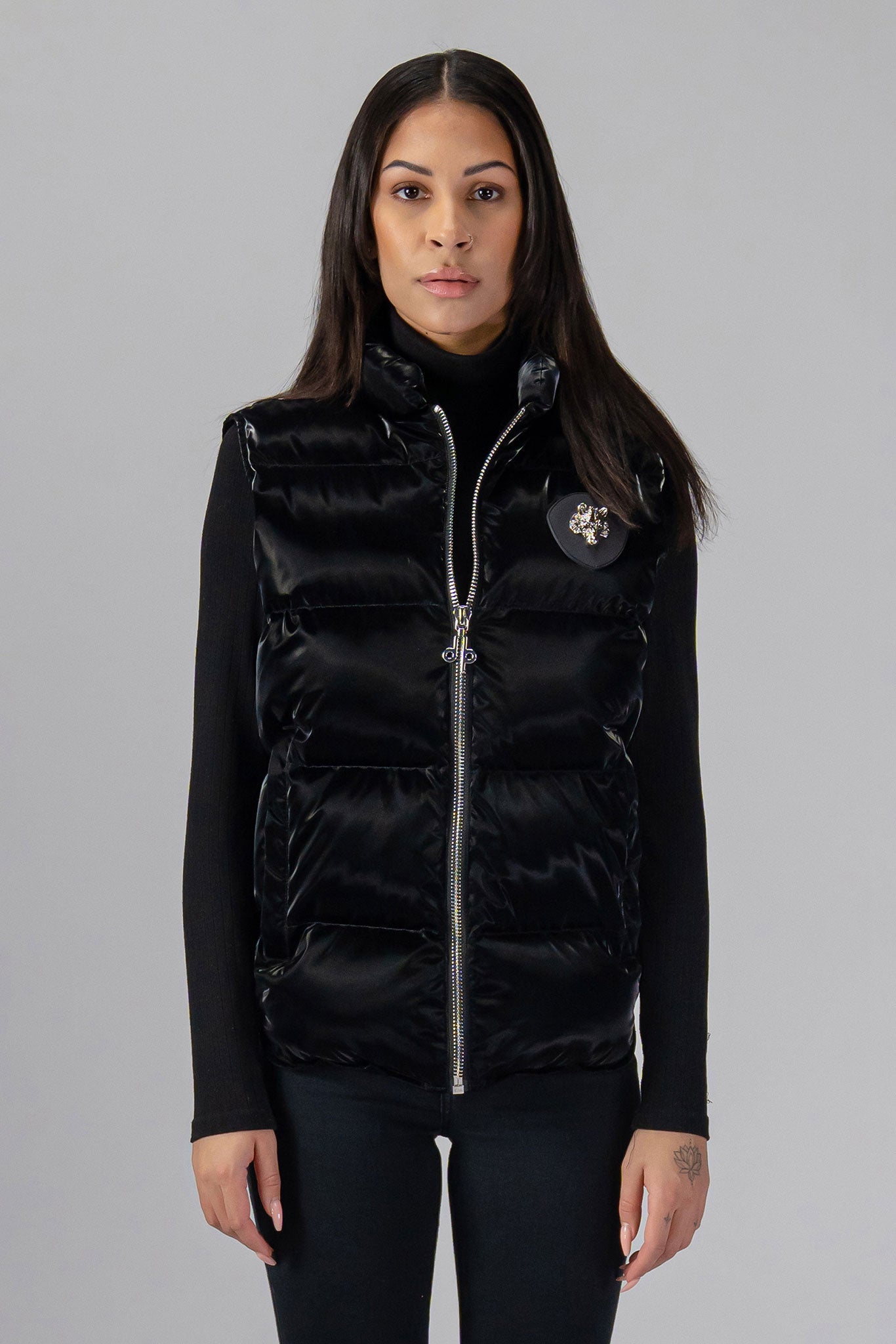 Unisex Vest in All Wet Black Color