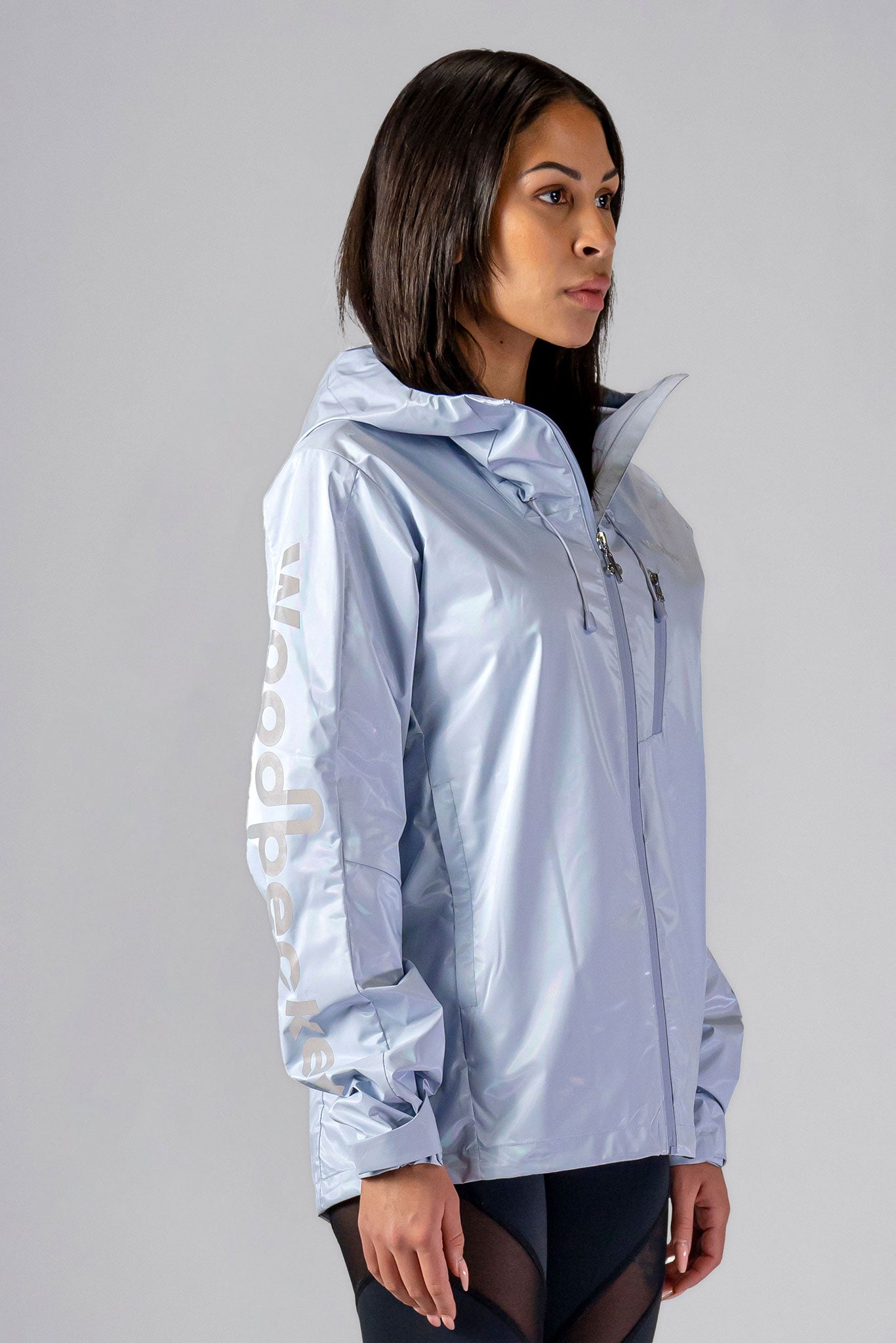 Woodpecker Women's Wind Shell coat. High-end Canadian designer activewear coat for women in "Crème de Menthe" colour. Woodpecker coat designed in Canada. Moose Knuckles, Canada Goose, Mackage, Montcler, Will Poho, Willbird, Nic Bayley.
