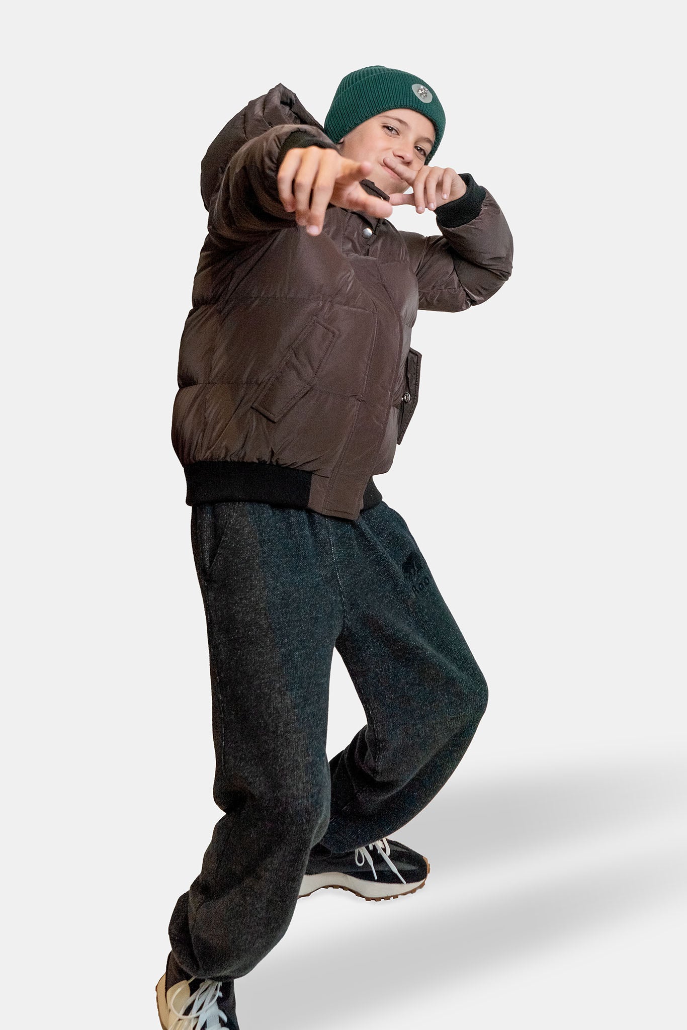 Kids' UNISEX Chickadee Coat - Mocha Diamond