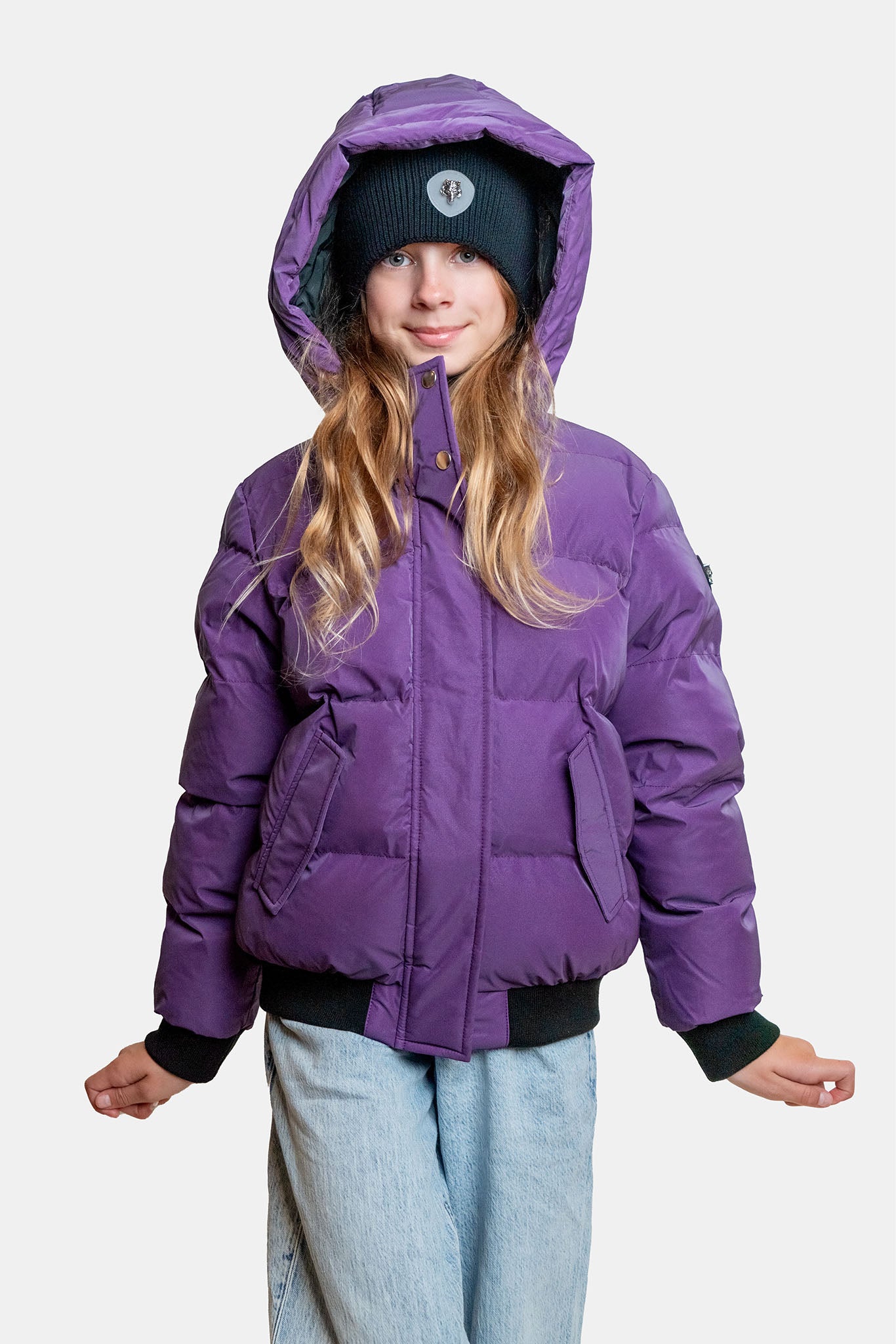 Kids' UNISEX Chickadee Coat - Purple Diamond