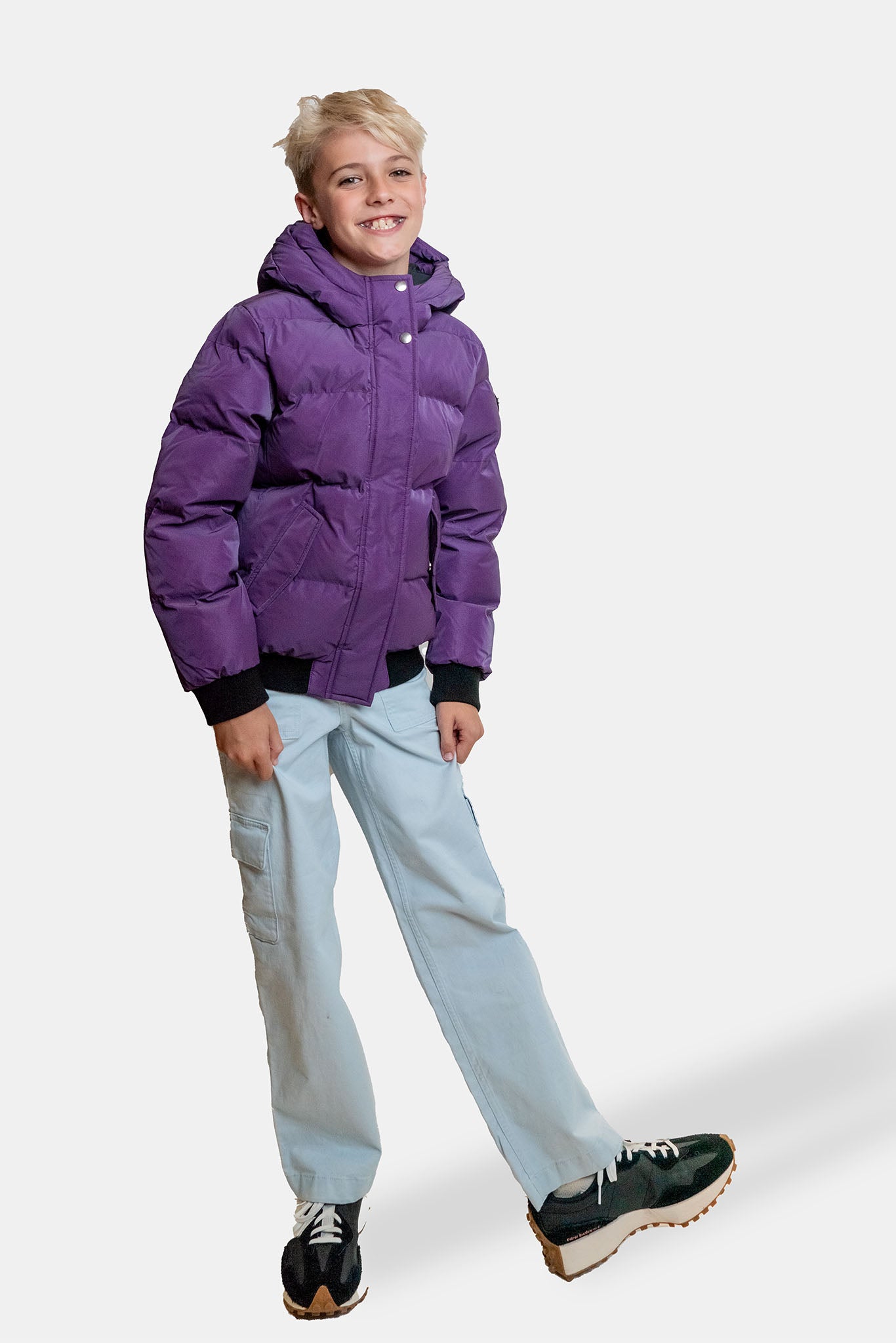 Kids' UNISEX Chickadee Coat - Purple Diamond