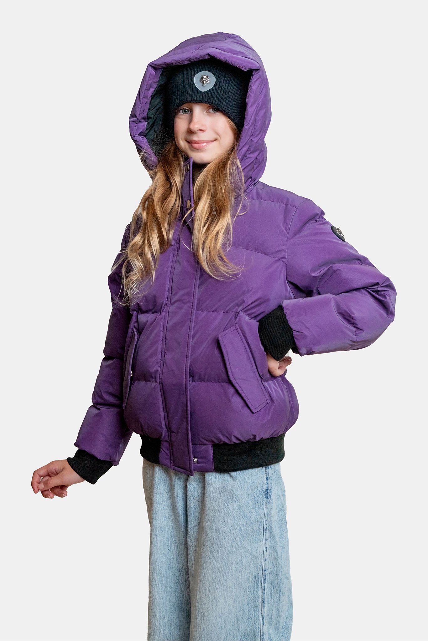 Kids' UNISEX Chickadee Coat - Purple Diamond