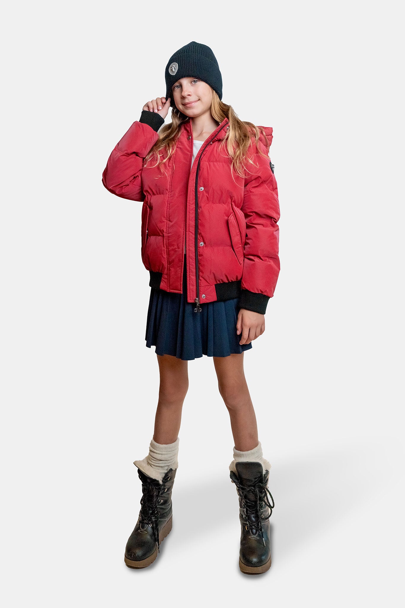 Kids' UNISEX Chickadee Coat - Red Diamond