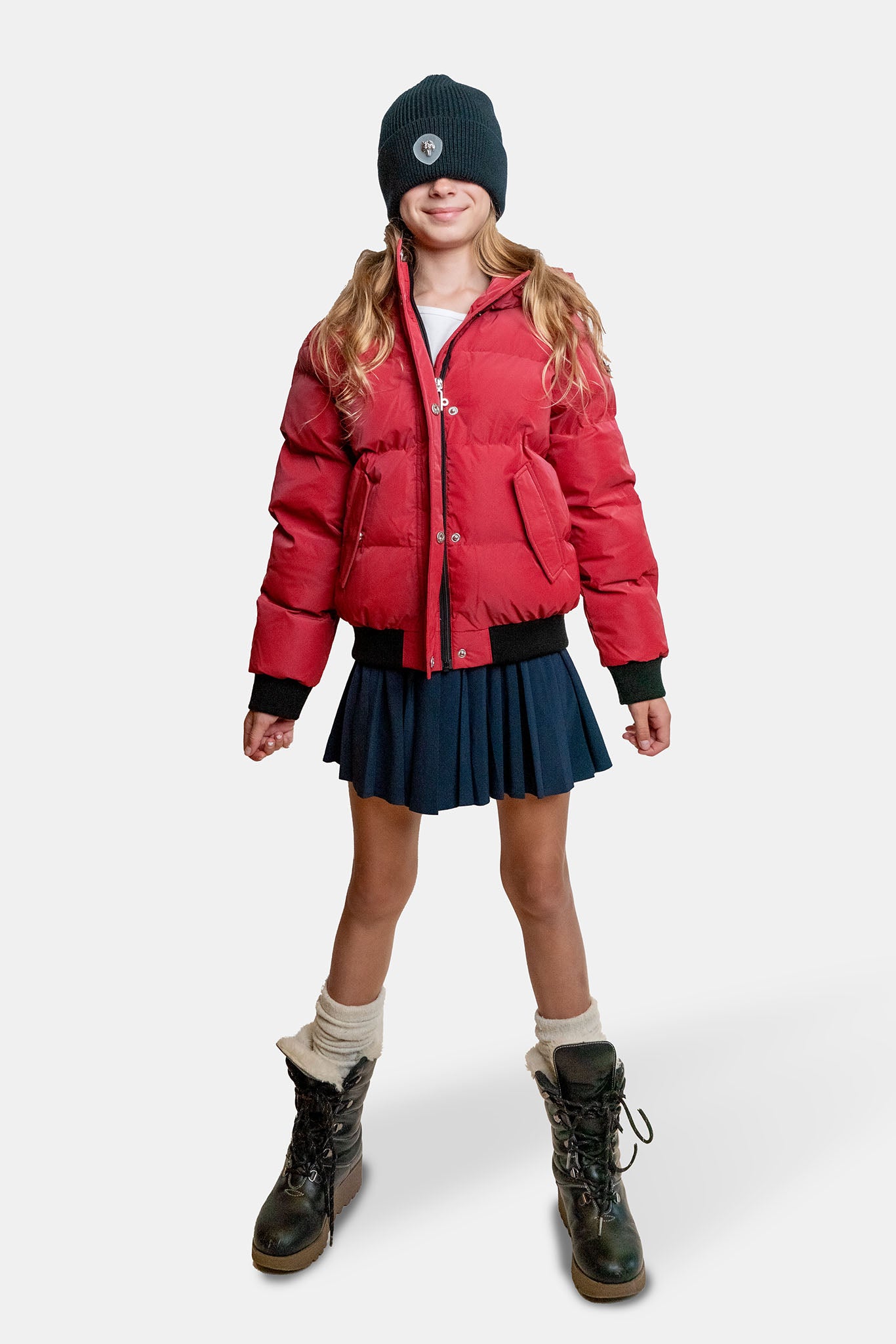 Kids' UNISEX Chickadee Coat - Red Diamond