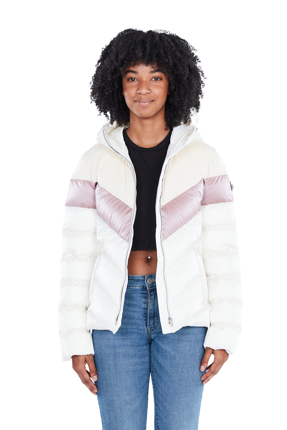 Woodpecker Women's Robin Winter coat. High-end Canadian designer winter coat for women in shiny "Sno Pony Pink" colour. Woodpecker cruelty-free winter coat designed in Canada. Women's medium weight long length premium designer jacket for winter. Superior quality warm winter coat for women. Moose Knuckles, Canada Goose, Mackage, Montcler, Will Poho, Willbird, Nic Bayley. Extra warm. Shiny parka. Stylish winter jacket. Designer winter coat.