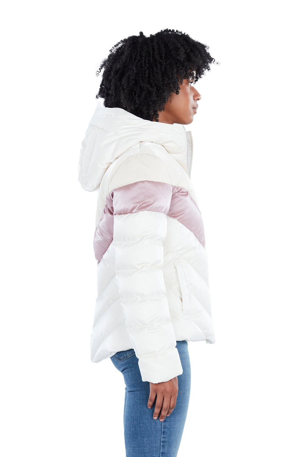 Woodpecker Women's Robin Winter coat. High-end Canadian designer winter coat for women in shiny "Sno Pony Pink" colour. Woodpecker cruelty-free winter coat designed in Canada. Women's medium weight long length premium designer jacket for winter. Superior quality warm winter coat for women. Moose Knuckles, Canada Goose, Mackage, Montcler, Will Poho, Willbird, Nic Bayley. Extra warm. Shiny parka. Stylish winter jacket. Designer winter coat.